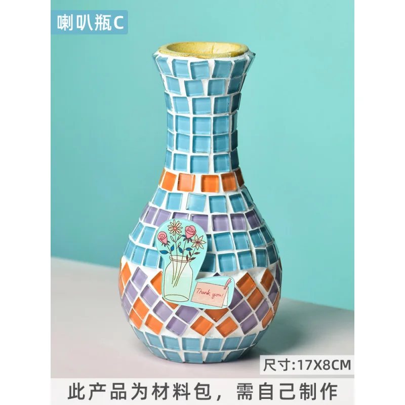 

Mother's Day Handmade DIY Mosaic Coaster Material Pack Warm-up Event Creative Home Gift Drawing Tissue Box