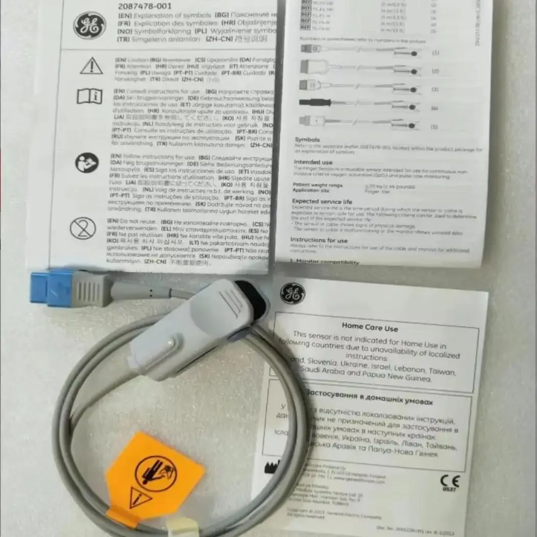 GE Original Datex-Ohmeda TruSignal SpO2 Finger Sensor Reusable REF: TS-F-D