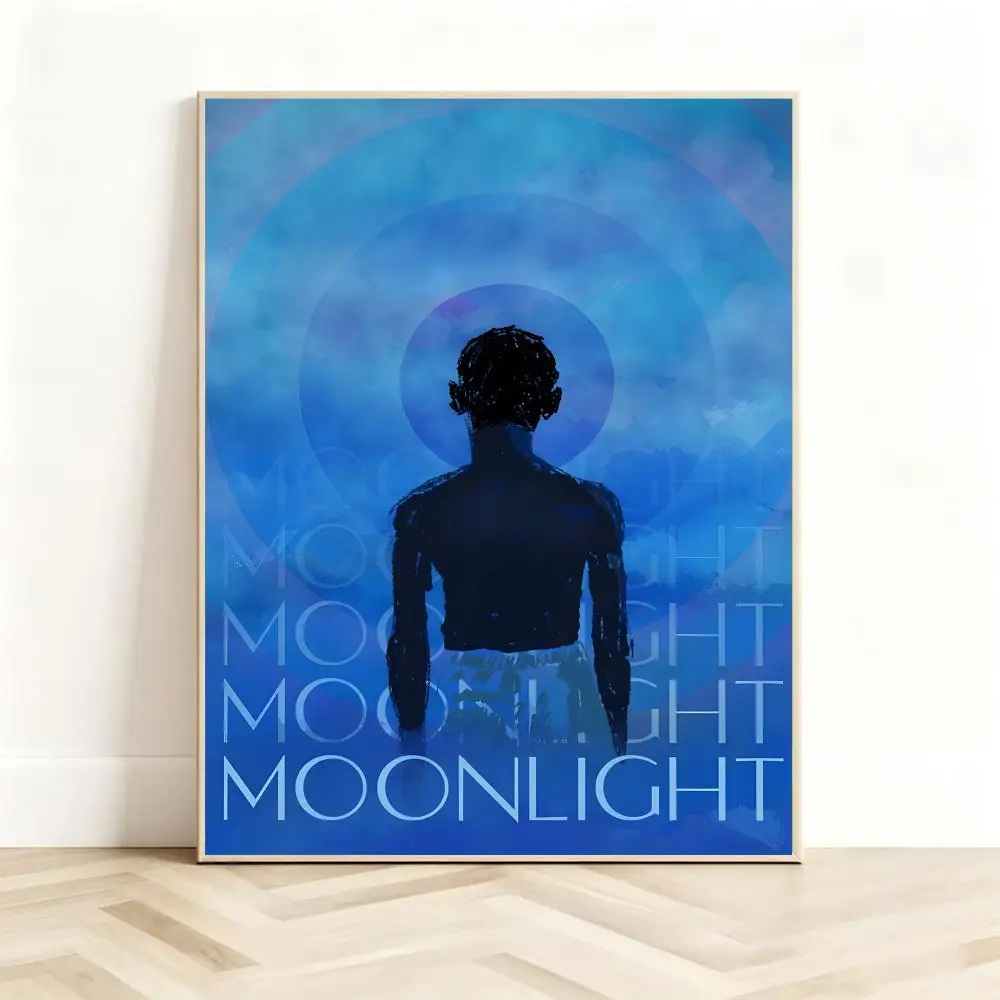 Coming-Of-Age Film M-Moonlight Poster Classic Self-Adhesive PP Wall Sticker for Living Room Bar Decor Gift