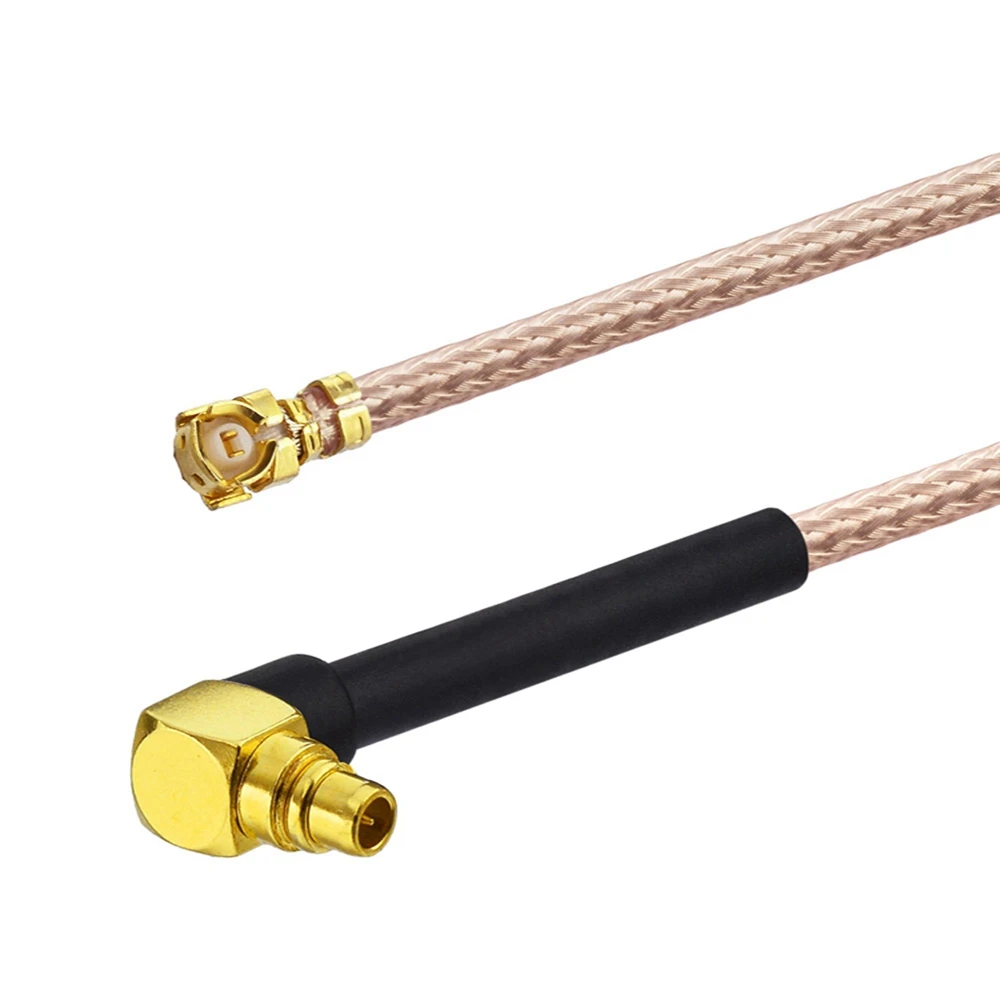 Superbat MMCX Male Right Angle to UFL/IPX Female Right Angle Pigtail Cable Antenna Feeder Cable Assembly RG178 15cm