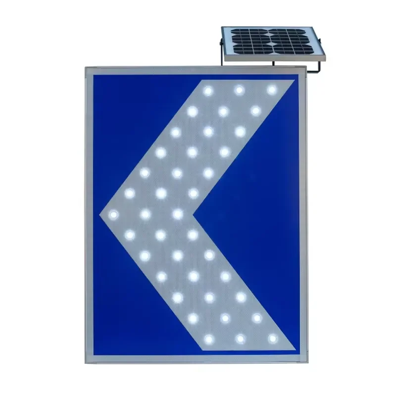 Cadsolar Traffic Warning Solar Powered Yellow LED Flashing Crossing Arrow Sign IP54 Rated 200 Hours Lighting