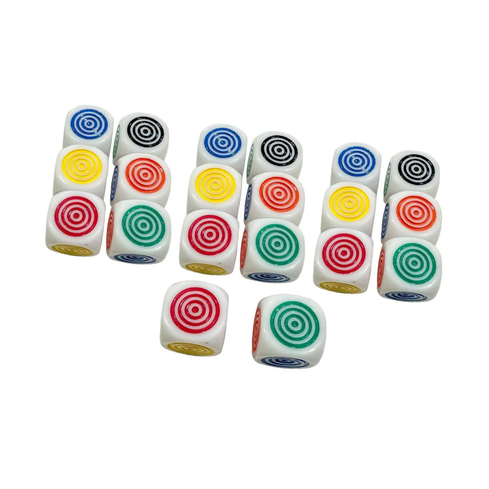 

20x набор игровых кубиков, обучающая игрушка, поделки, математический подсчет, семейная игра, классные коллекции, 16 мм, разноцветные кубики, шестисторонние кубики