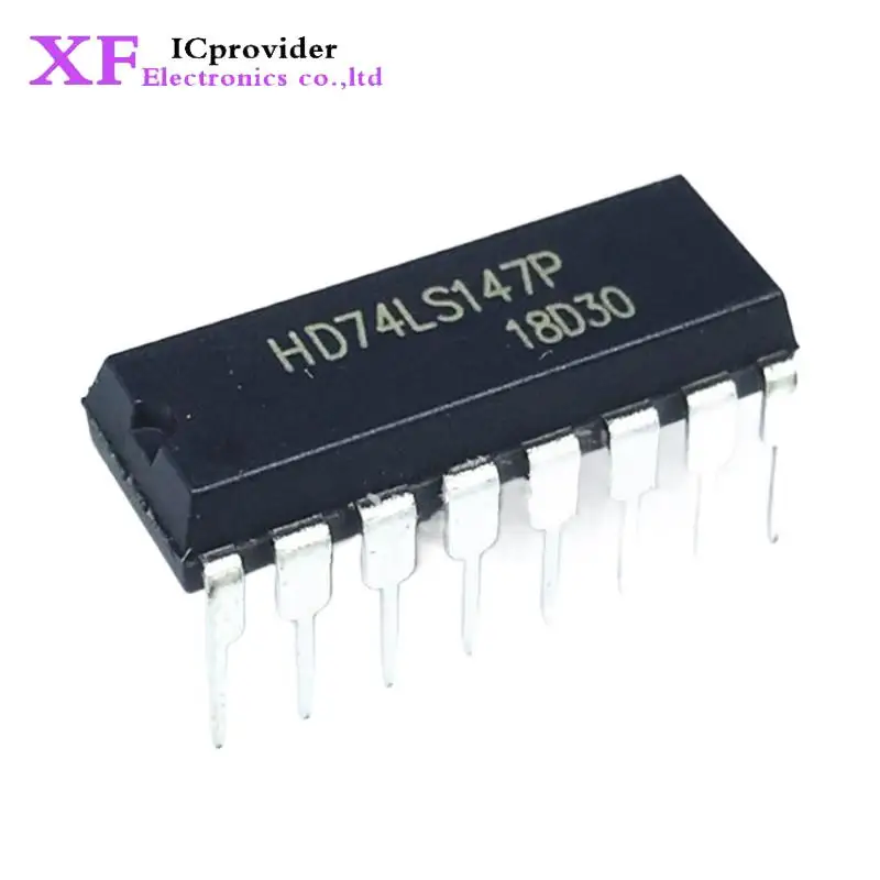 ic-100ピース-ロットhd74ls147p-hd74ls147-74ls147-dip16
