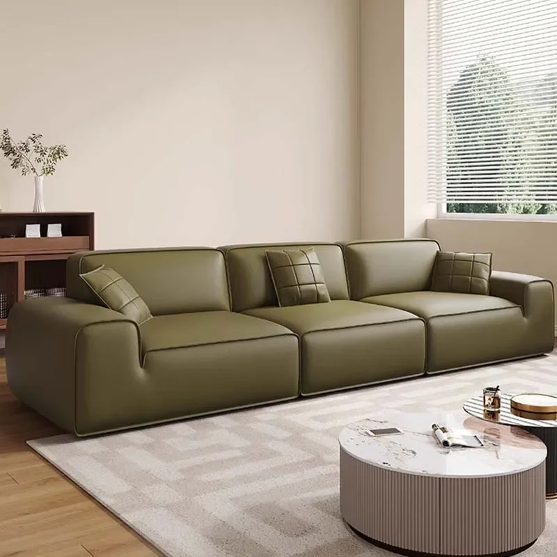 Luksusowy sofy do salonu skórzany salon segmentowy modułowa Sofa eleganckie nowoczesne meble Divano Soggiorno Di Lusso Nordic