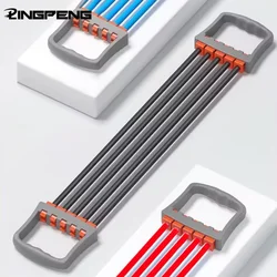 Full Body Workout Set - Chest Expander with 5 Removable Resistance Bands for Pilates, Push Ups, and Muscle Training - Strengthen