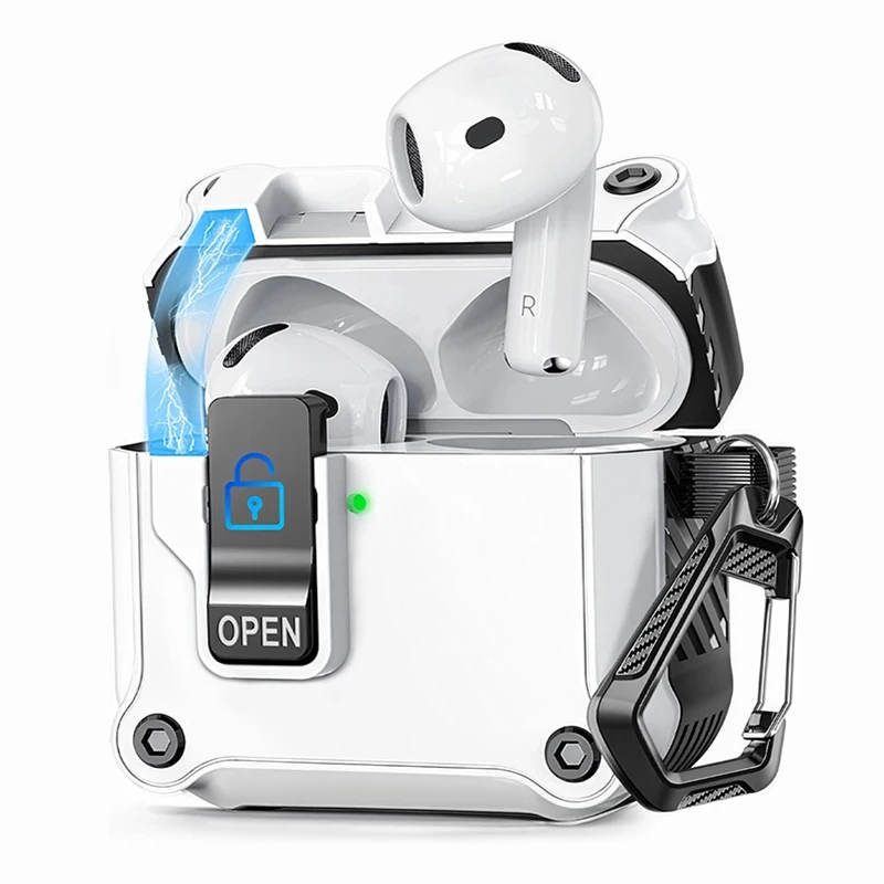 

Security Lock Earphone Cover for AirPods 4 2024 AirPods Pro 2 Pro 2nd Gen 2023 Case Shockproof Cover For Airpods 4 4th 3 Fundas