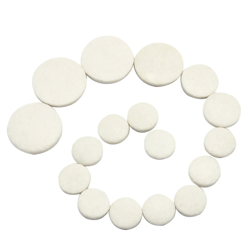 17 Pcs Bb White Clarinet Pads Sound Hole Pad Replacement Accessories Set Treble Drop B Tuning Hole Pad Woodwind Repair Material