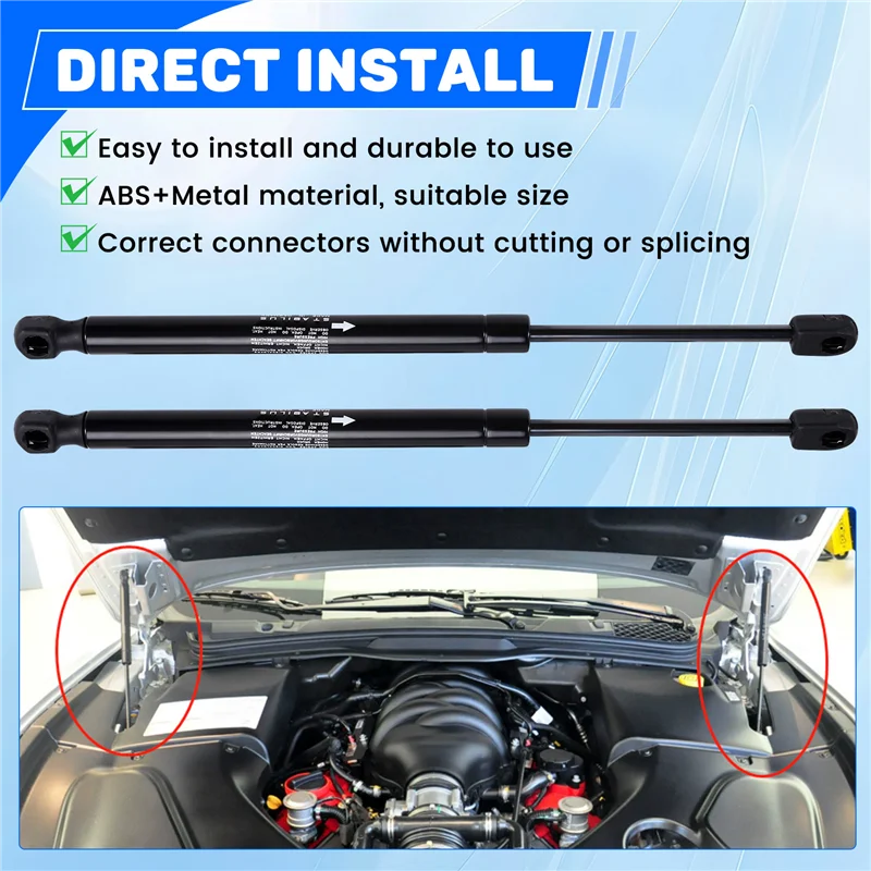 

2PCS Bonnet Hood Strut Hood Gas Spring Shock For Maserati Quattroporte 2004-2012 Sedan