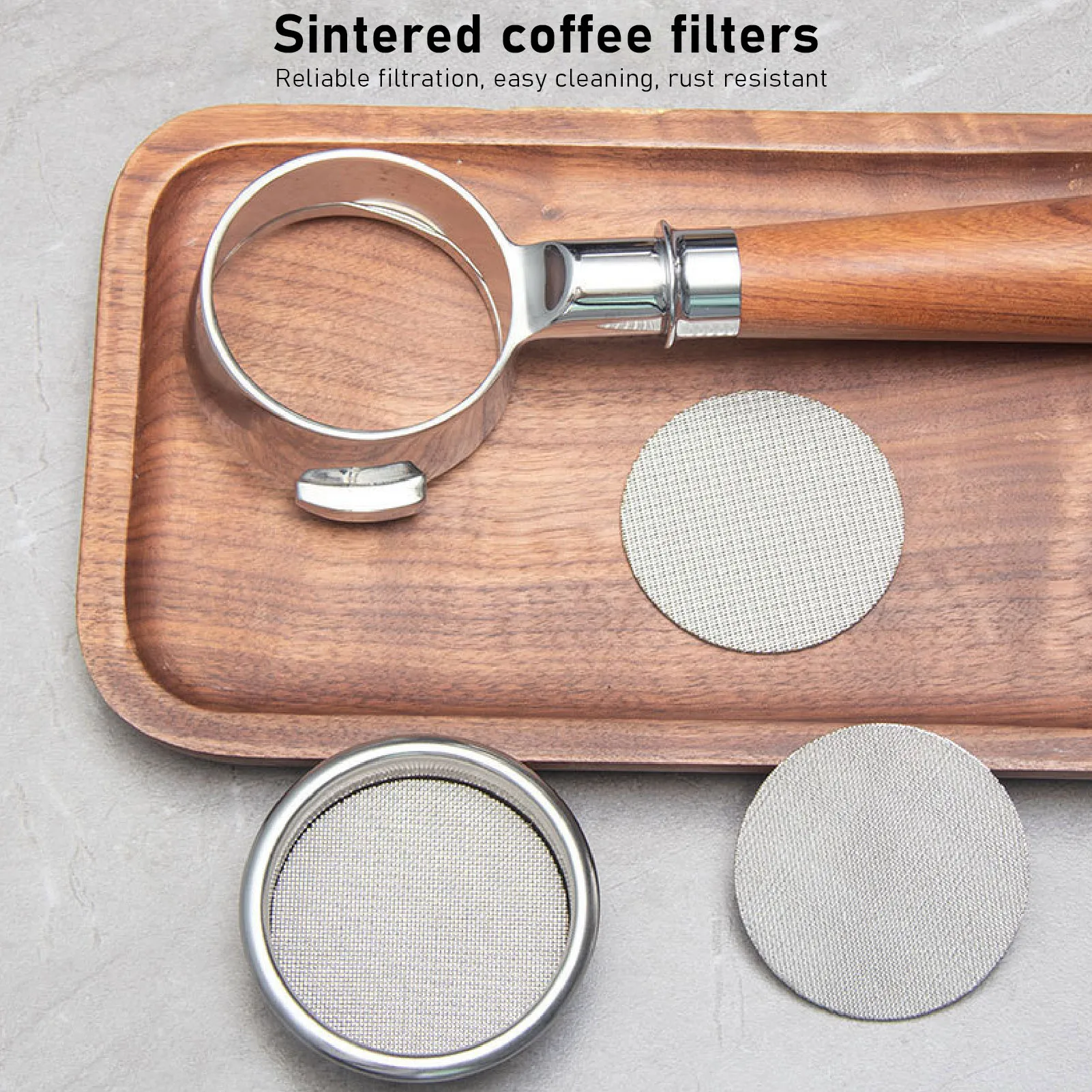 Coffee Puck Screen 1mm Stainless Steel Coffee Machine Secondary Water Distribution Screen Coffee Powder Filter Screen