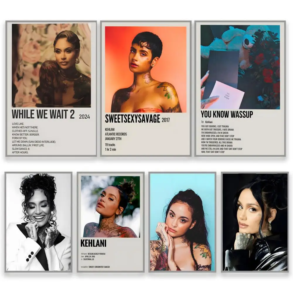 

Good Singer K-kehlani Painting Calligraphy Aesthetic Cotton Canvas Wall Art for Coffee Room Bar Coffee House Decoration