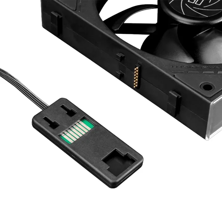 Ventiladores de resfriamento de caixa de PC Thermalright TL-M12Q X2 120 mm, Daisy-Chain |   2.000 RPM |   Alto fluxo de ar |   ARGB |   Iluminação de espelhos infinitos duplos