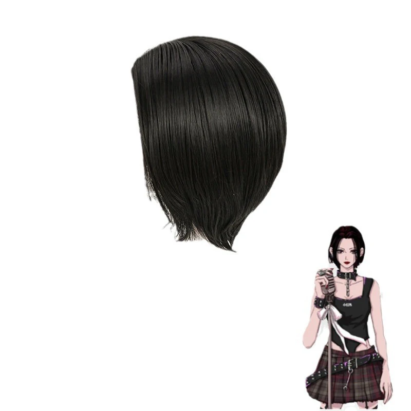 Oosaki Nana Rolmodellering Hoofddeksel Bal Kleding Match Center Gescheiden Pony Kort Haar Anime NANA Lood Zangeres Karakter Cos Pruik