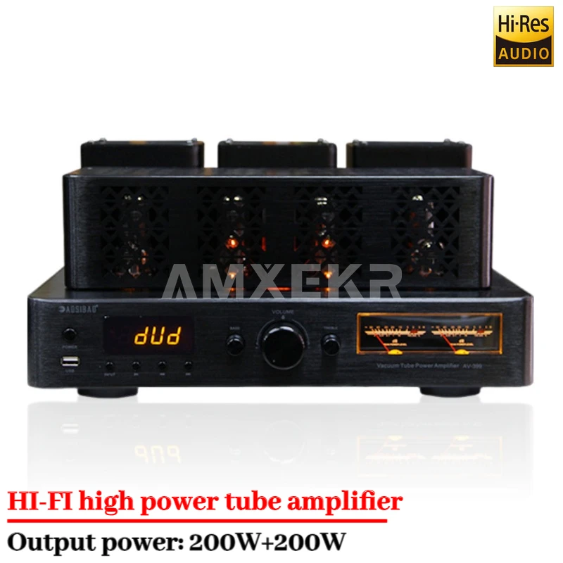 

AOSIBAO High Power Tube Amplifier Supports Bluetooth 5.0/optical Fiber/coaxial/microphone/remote Control Home Audio Amplifier