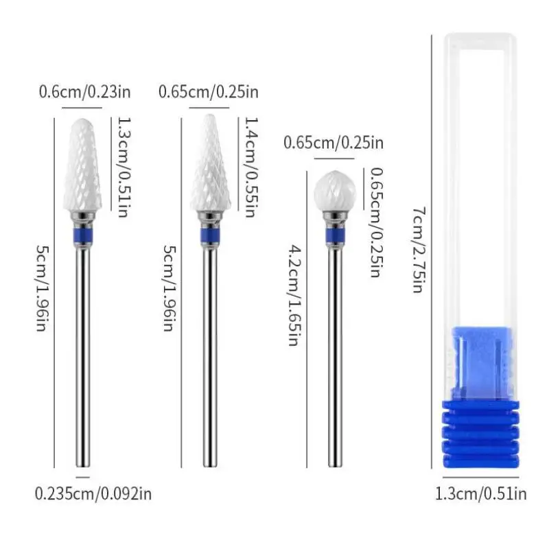 Foret à ongles en céramique et acier inoxydable, fraise pour manucure et pédicure, limes à ongles, tampon, équipement d'art des ongles, accessoire