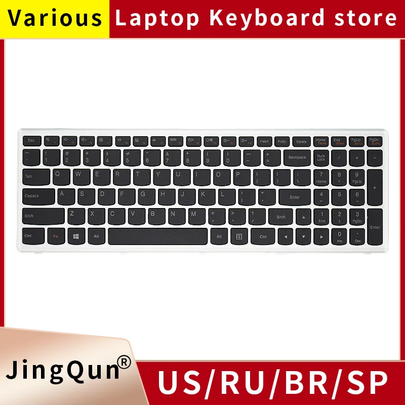 New Greece For Lenovo Z500 Z500A Z500G P500 P500A NoBacklight Silver Notebook Laptop Keyboard