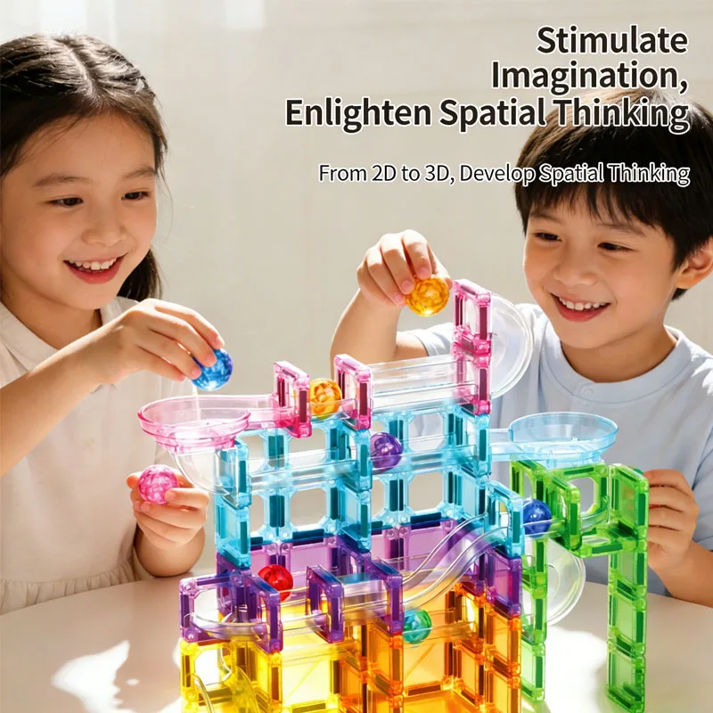 

Mini Ball Tube Magnetic Building Blocks Assembly Toy Set Magnetic Slices for Boys, Girls, and Children STEM Education Toys Gift