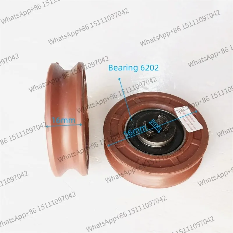 Elevator Door Hanger Roller Red 56*16*6202 Lift Spare Parts OD 56mm W 16mm Bearing 6202RS
