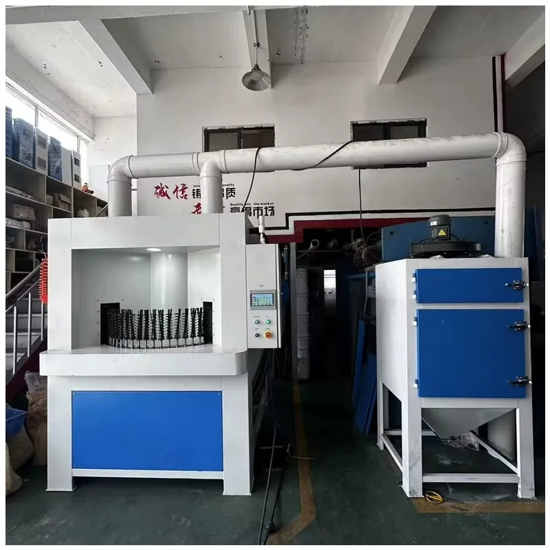 Automatic Large Rotary Table Sandblasting Machine 12 Spray Guns (Customizable) 10KW Total Power Low Noise Pump