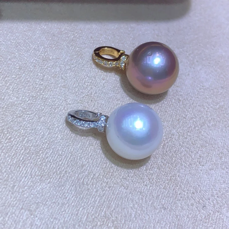 

Wholesale S925 Sterling Silver Pendant Mount Base Mountings Findings Parts Fittings Accessories for 9-13mm Pearls 5pcs/lot