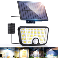 Powered Outdoor 155LED Solar Courtyard Light Remote Control Split Body Human Body Sensing Terrace Balcony Outdoor Lighting