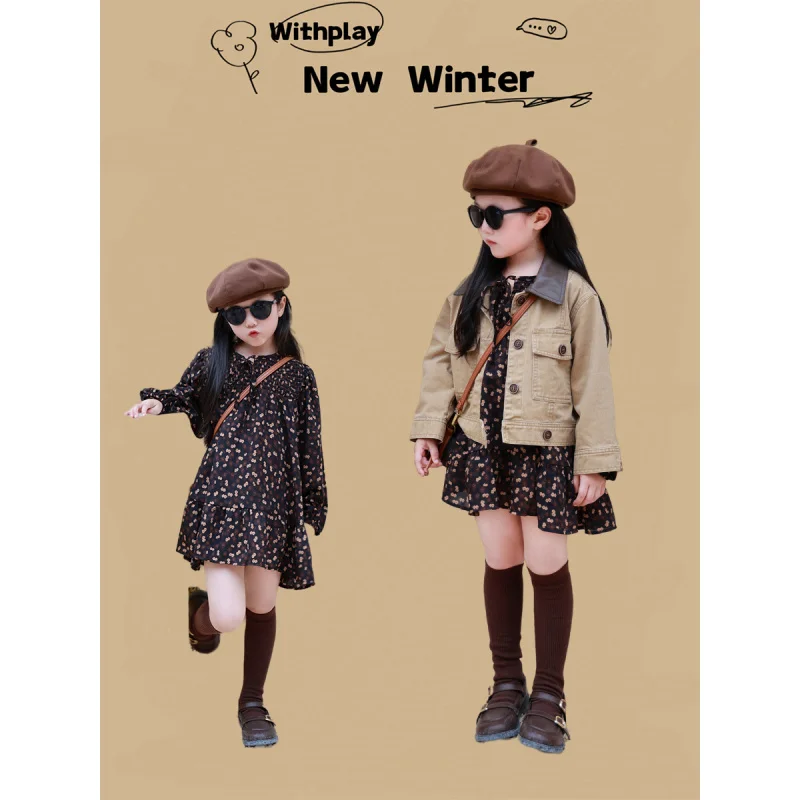 

24Осенняя куртка для мальчиков и девочек, пальто, мотоциклетная одежда, детское пальто из искусственной кожи в стиле пэчворк с воротником, тканая детская ткань