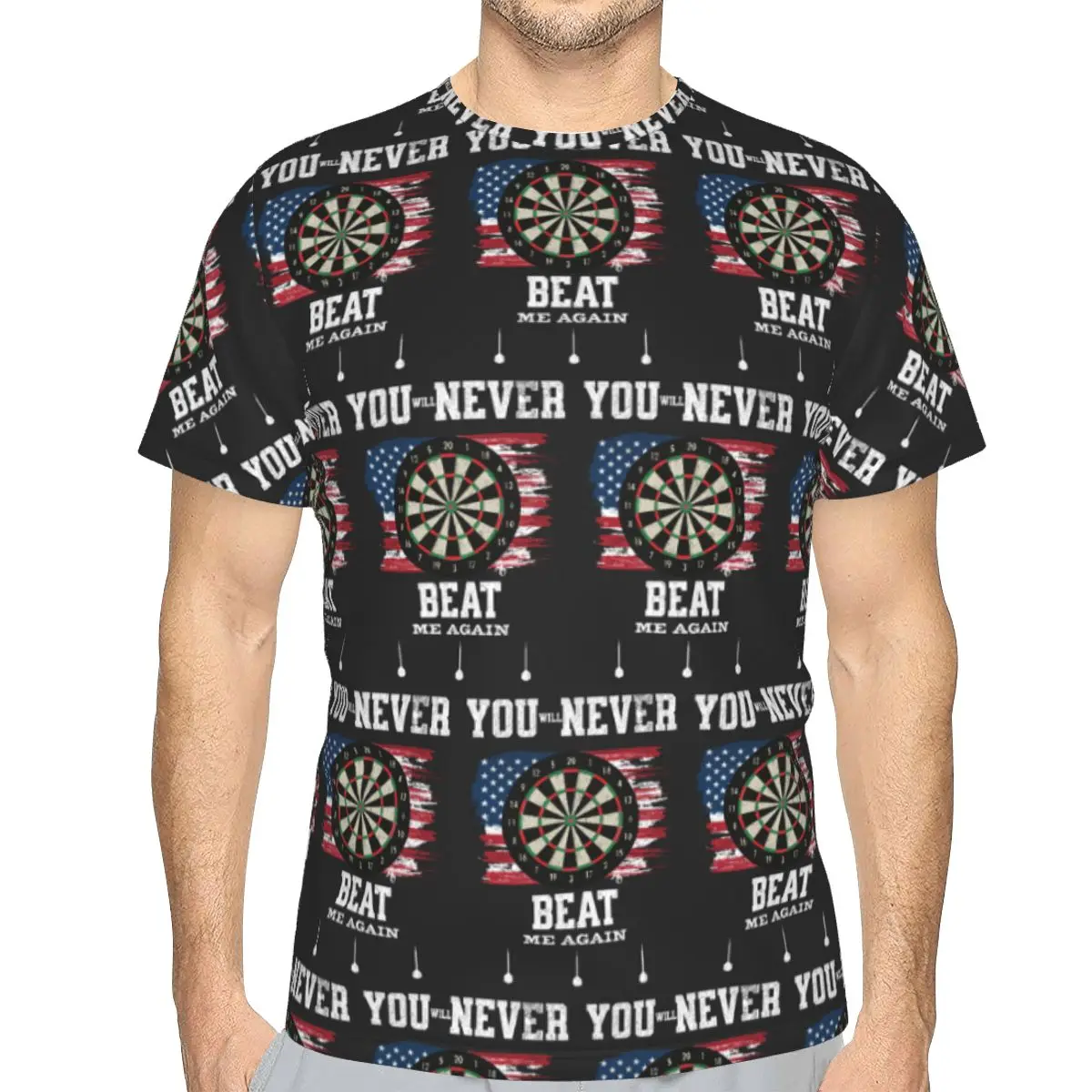 Dart Board Arrow Target 100% Cotton T-Shirt Men'sClassic T Shirts Men O-Neck Short Sleeve