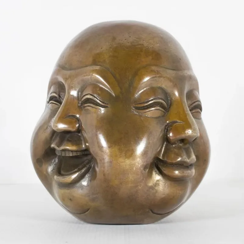 Interior decoration Antique bronze four-sided Buddha statue sculpture