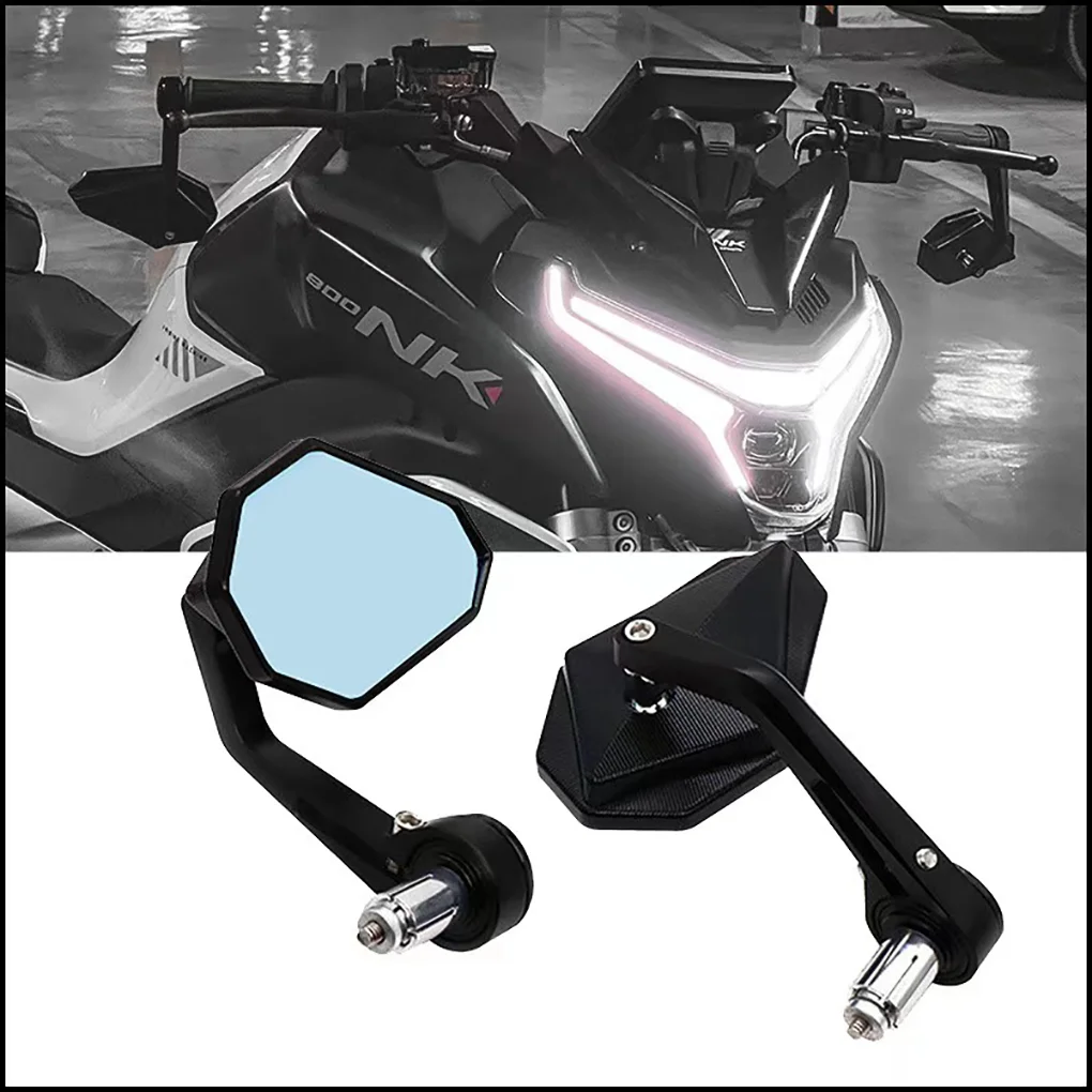 

17-22mm Bar End Mirror For Motorcycle Aluminum Alloy Mirror Universal For Kawasaki Z750 Z800 Z900 Z400 Ninja 400 CFMOTO BMW R9T