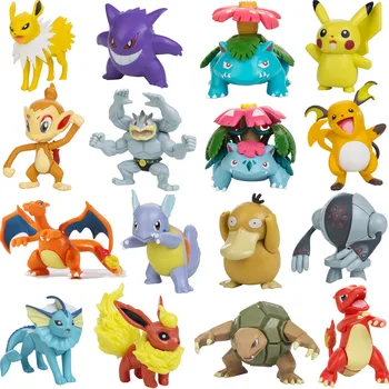Figuras de Pokémon de 5-10cm, modelo Charmander Popplio Litten Pikachu Arceus