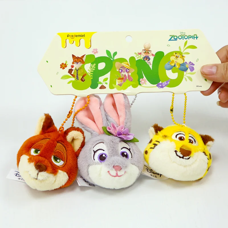 Disney Zootopia Judy Nick Clawhauser Kawaii juguetes de peluche muñeca de dibujos animados Anime llavero colgante decoración del coche regalo de Navidad