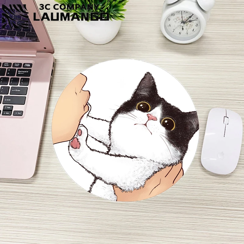 Tapis de souris Anime personnalisé pour PC Gamer, bureau d'ordinateur, clavier mignon, Deskvirus, jeu circulaire, lapmedicaments Kawaii, polymères, invitation, bricolage