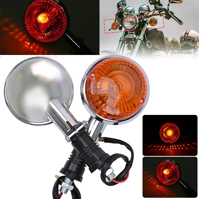 Motorcycle Turn Signals Lights Indicator Lamp Amber Signals Lights For Yamaha XV400 XVS650 XVS1100 XV650 XV1100 XVS400 XVZ130