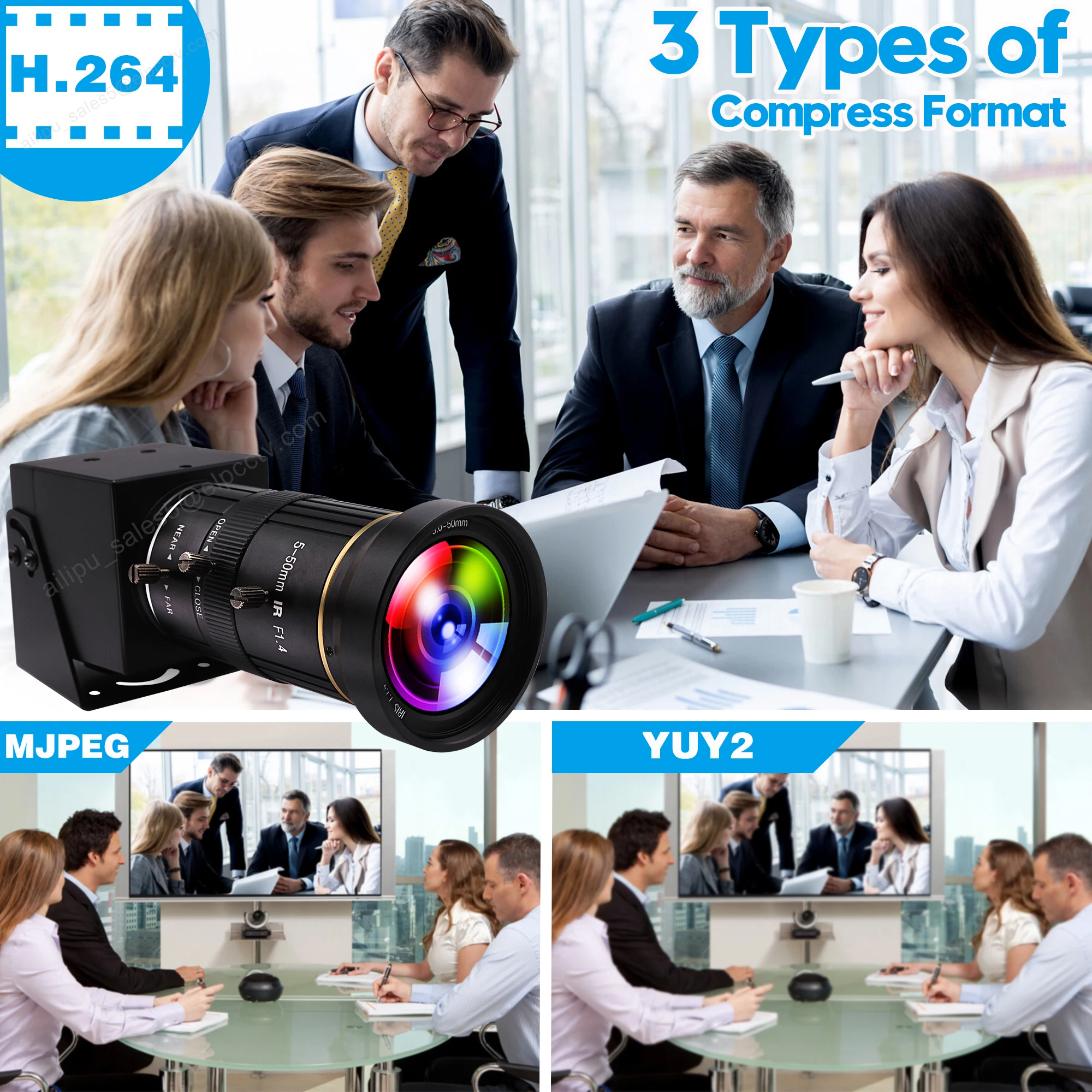 ELP 60FPS 4K USB 3.0 HDMI Camera with 5-50mm Manual 10X Zoom Lens