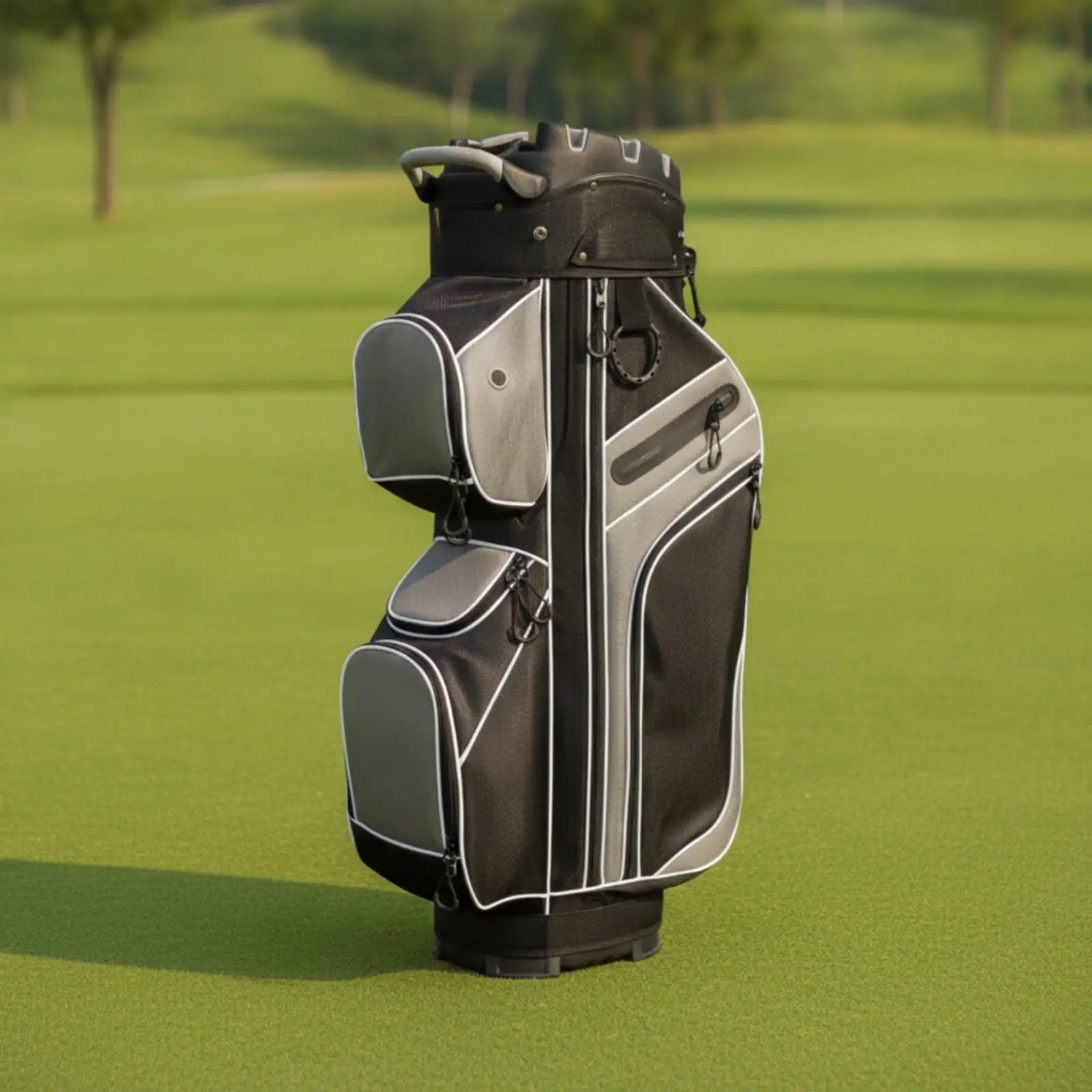 14-Way Divider Golf Stand Bag Long-Lasting Upright Structured Golf Stand Bag Sturdy Base Full-Length Dividers