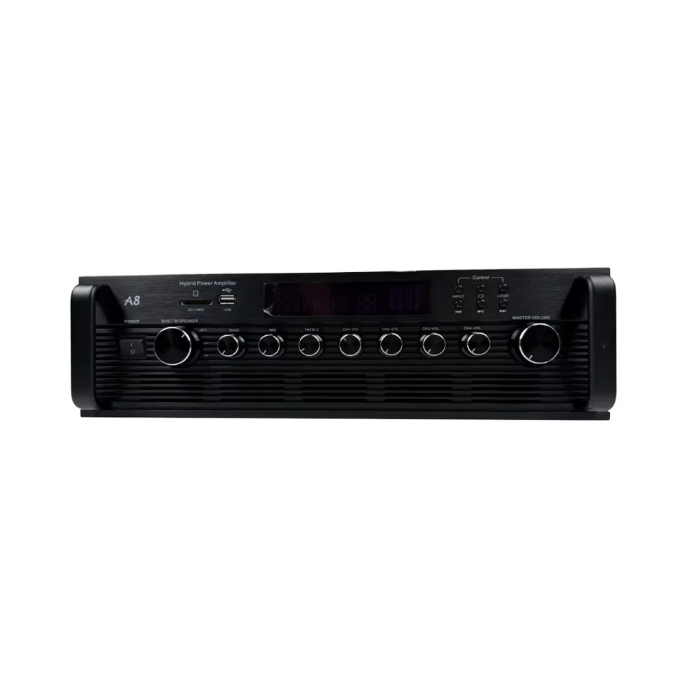 Professional A8 Sound System Power Amplifier 20Hz-20KHz Metal Material Music Subwoofer FM Radio Tuner  Home Audio
