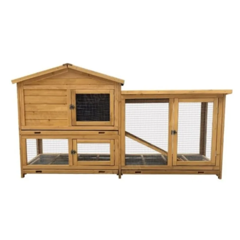 Outdoor rabbit cage Solid wood rutin chicken cage Duck house Kindergarten Pet large winter warm villa cat nest garden