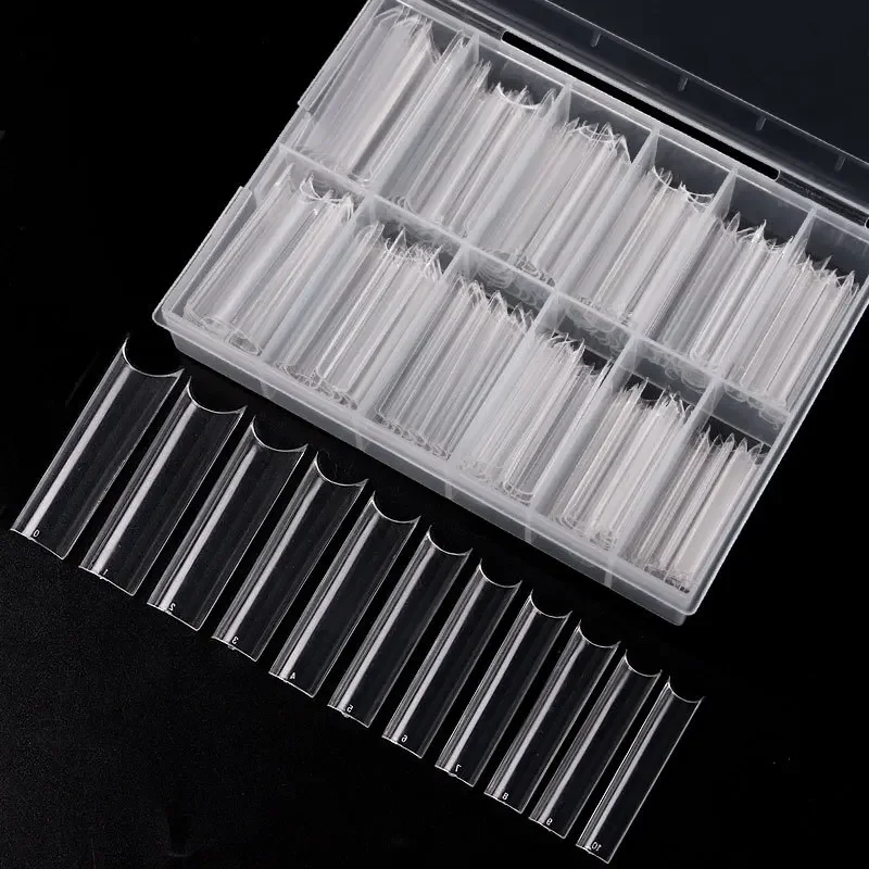 240pcs/Box XXL Extra Straight Nail Tips Long Square Coffin False Nails C Curved ABS Fake Nails Manicure Salon Nail Art Tools image 2