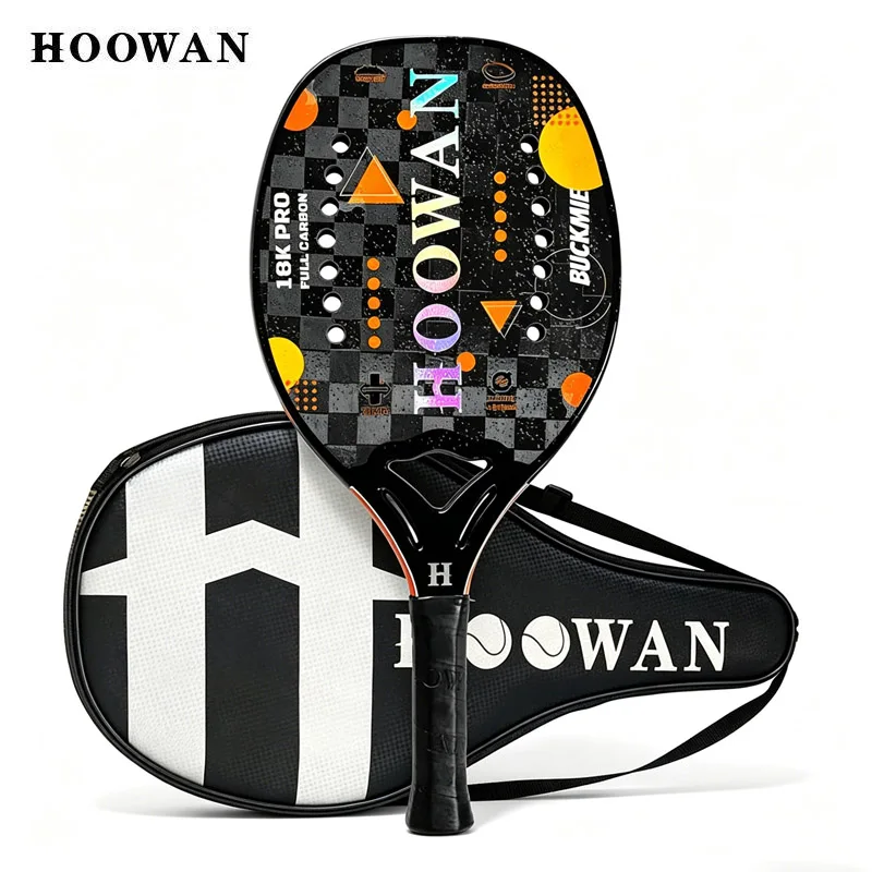 hoowan-buckmie-beach-tennis-racket-carbon-fiber-18k-grit-treatment-surface-20mm