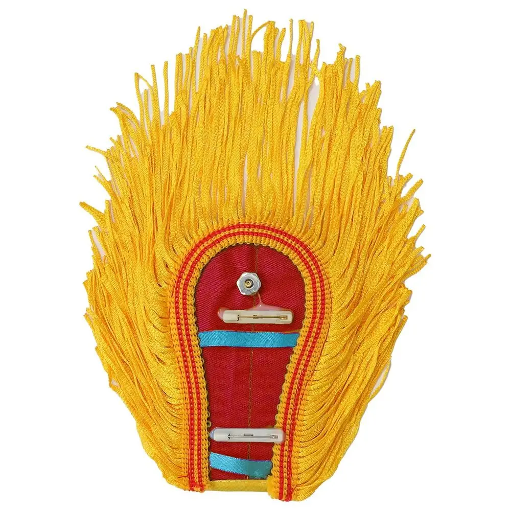 

1Pair Multipurpose Shoulder Pad Epaulettes Brooch Board With Buckle Tassel Fringe Epaulets Colorful Jackets Overcoats Epaulett