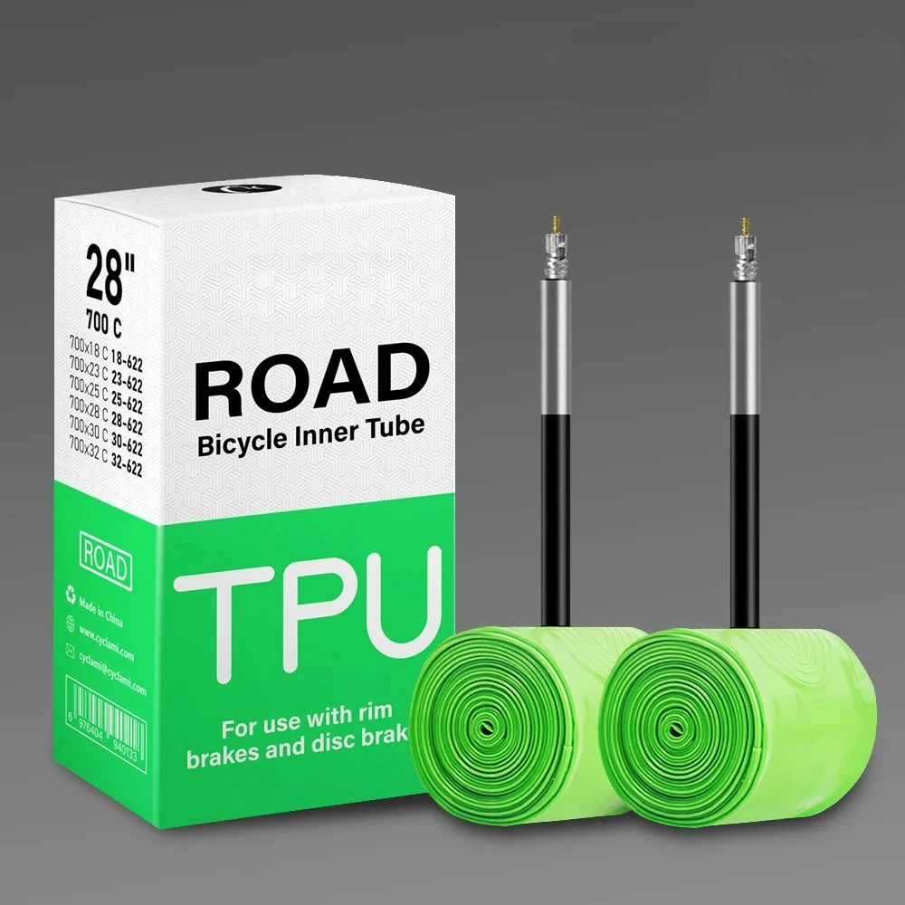 

2 шт. CYCLAMI Материал ТПУ Сверхлегкая 30 г Внутренняя трубка для велосипеда 700C 18 32 Дорожная велосипедная шина 45 65 85 мм Длина Французский клапан FV Зеленый