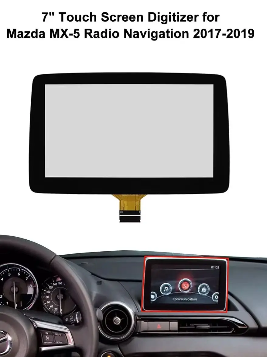 Armaturenbrett LCD 7" Touchscreen-Digitizer für Mazda 3 CX-3 CX-5 CX-8 MX-5 Radio-Navigation BHP1611J0D – Detail 8