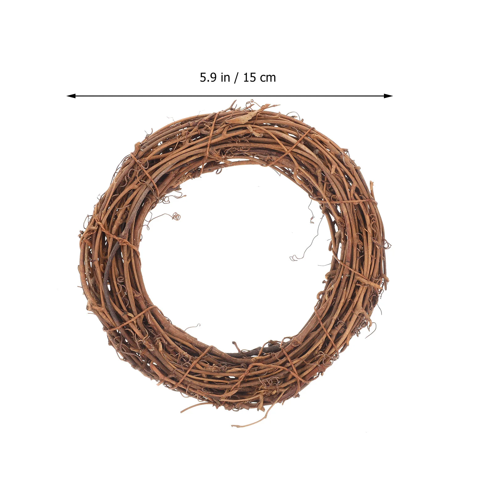 Christmas Rattan Garland Brown Decor Dreamcatcher Making Rings Accessories Door Window Wreath Pendant