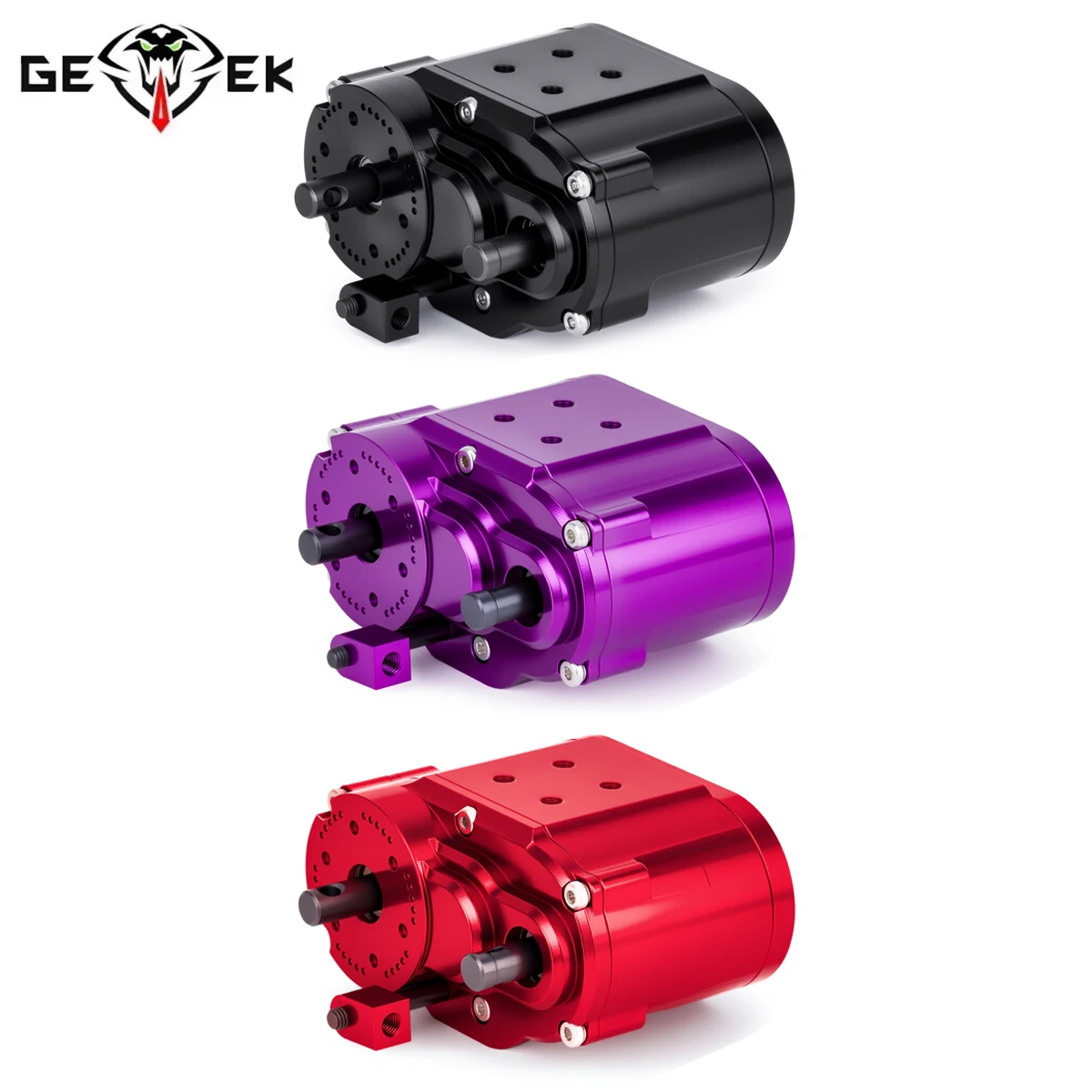 Metal 2-Speed 48P Transfer Case Transmission Gearbox for 1/10 RC Crawler Car Axial SCX10 90046 D90 Upgrade Parts