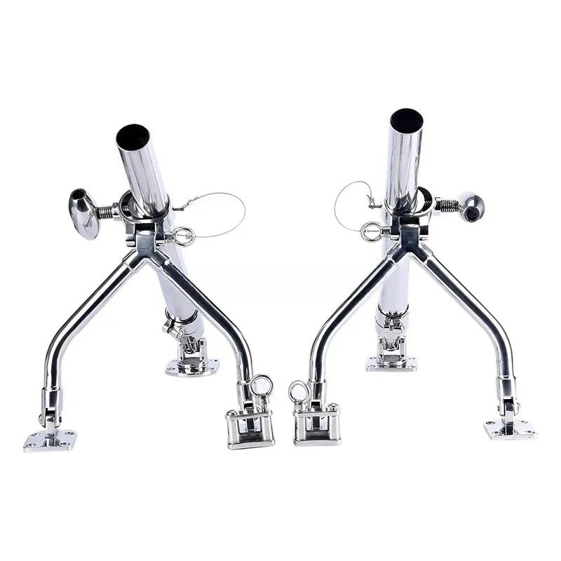 

Marine Hardware Accessories Stainless Steel Adjustable Bracket Fishing Rod Holder Outrigger Rod Holder