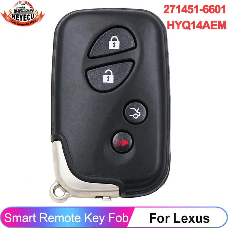 

KEYECU HYQ14AEM 271451-6601 312/314.3/433MHz For Lexus ES350 2010 2011 2012 IS250 2013 IS350 LX570 Key Remote Keyless Fob