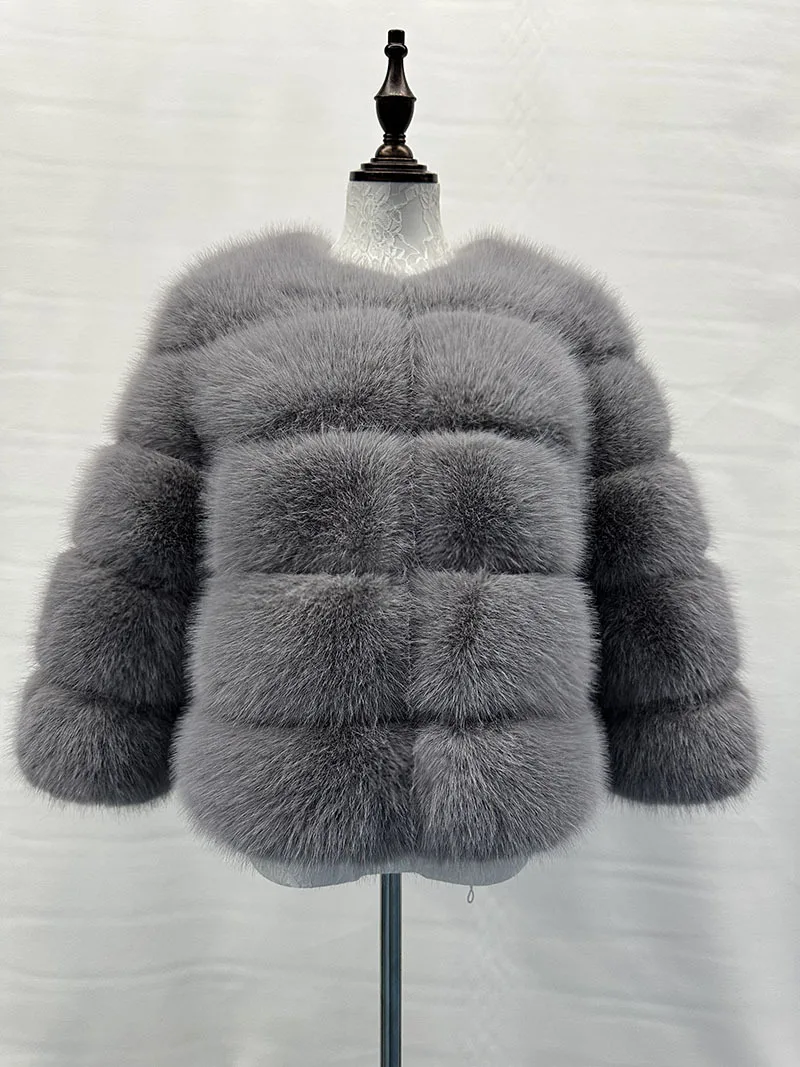 Women's Fashion faux fur coat super hot Autumn Winter women short Faux fox fur fluffy jacket high quality Ladies furry coats A6