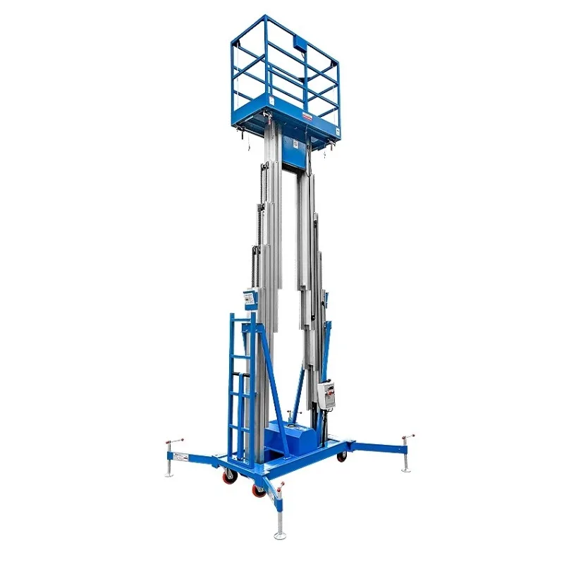 Double Mast Aluminum Alloy Elevator Light and Small Mobile Hydraulic Climbing Platform Indoor Automatic Lifting Lift Elevator