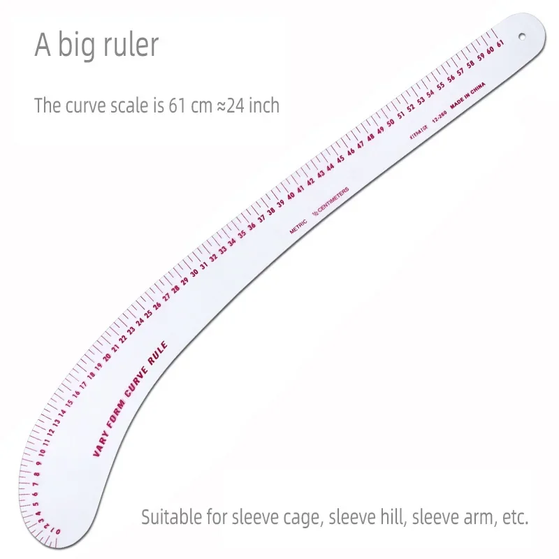 Empire Sewing Ruler and French Curve Used for Pattern Making Drafting Transparent Plastic Fashion Designer Ruler Pieces Assemble