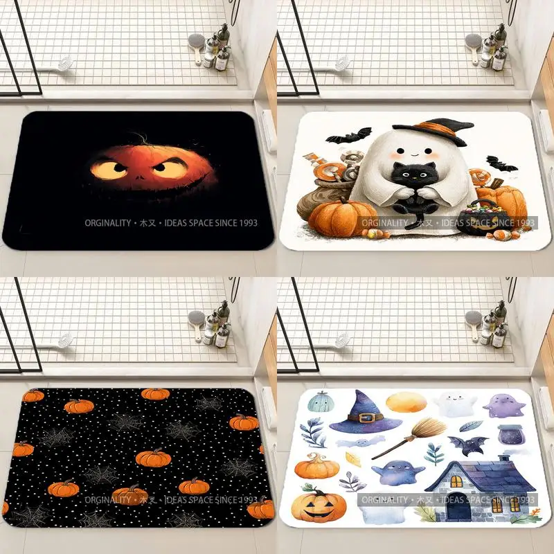 

Cute Halloween Ghost Mat Living Room Decoration Home Sofa Non-Slip Carpet Study Bedroom Tatami Children'S Soft Floor Mat