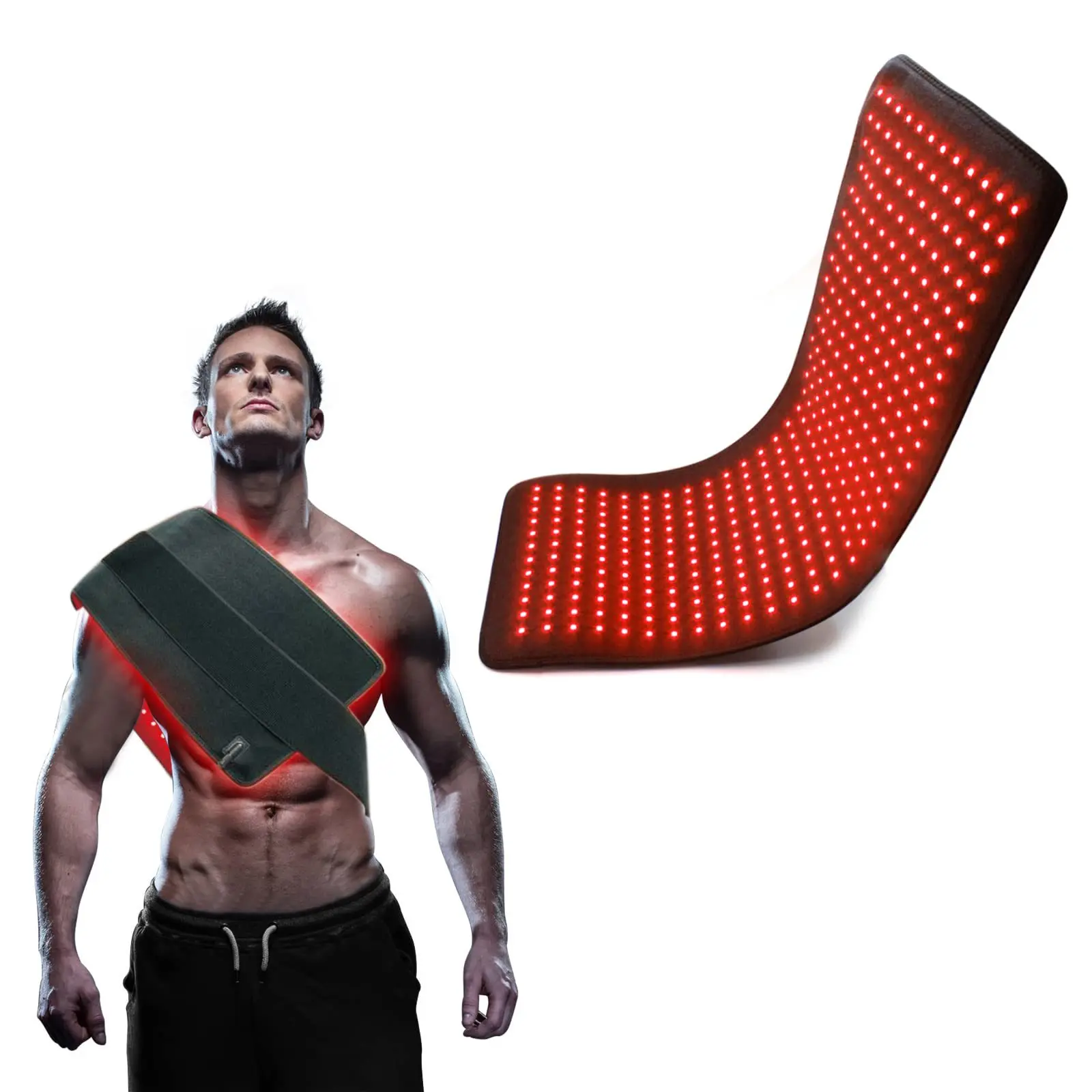 Red Infrared Therapy Belt Body Wearable Wrap Large Heating Pad Led Beauty Devices For Face And Body Shoulder Joint Muscle